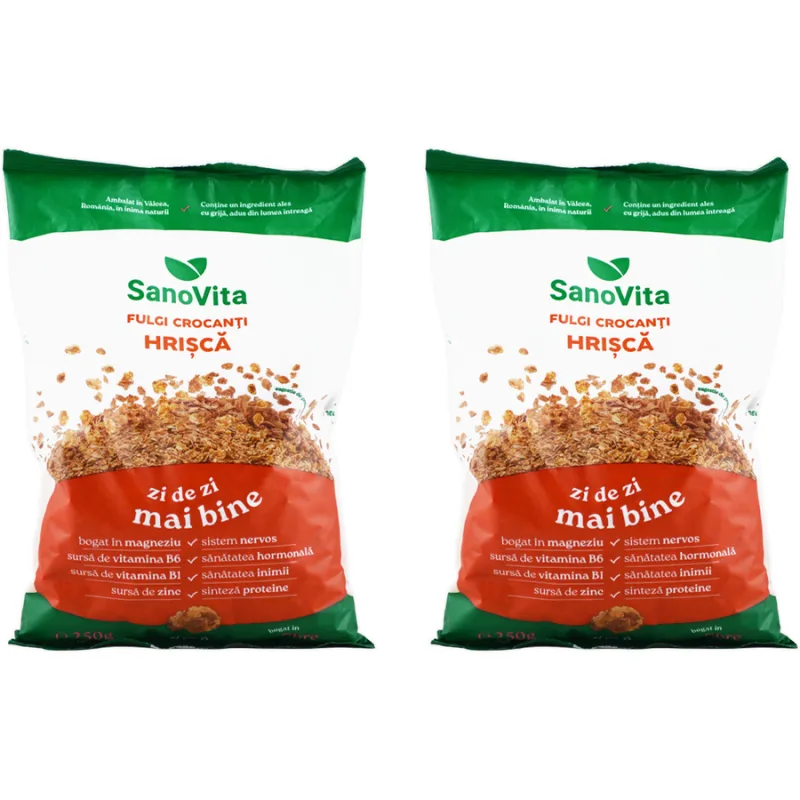 Pachet Fulgi de Hrisca Crocanti 250g+250g Sano Vita — preț și oferte