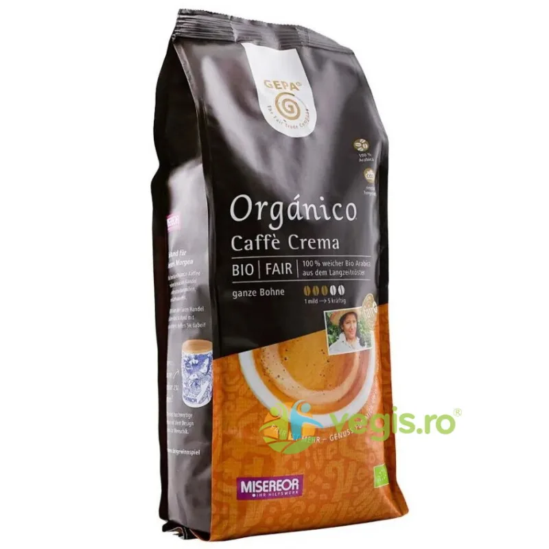Cafea Boabe Caffe Crema Ecologica/Bio 500g GEPA The Fair Trade Company — preț și oferte