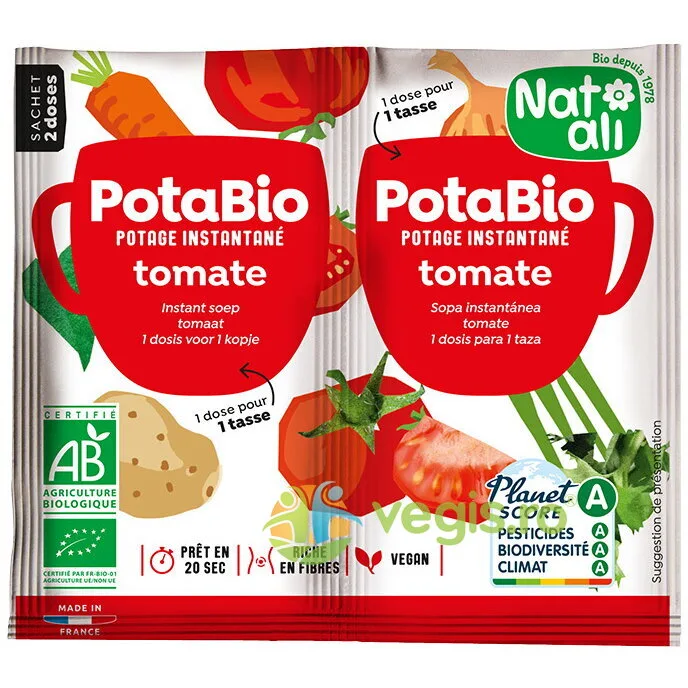 Supa Instant cu Rosii si Legume Ecologica/Bio 2x8.5g NAT-ALI — preț și oferte