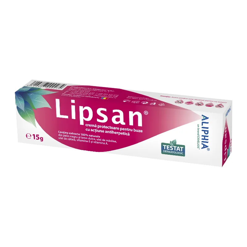 Crema protectoare pentru buze Lipsan, 15g, Aliphia — preț și oferte