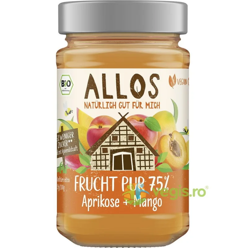 Dulceata de Caise si Mango cu Sirop de Agave Ecologica/Bio 250g ALLOS — preț și oferte