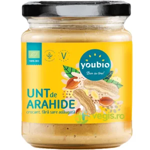 Pasta de Arahide Crocanta fara Sare Adaugata Ecologica/Bio 250g