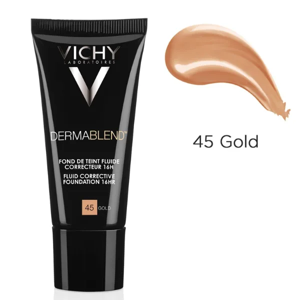 Fond de ten corector fluid Dermablend, nuanta 45 Gold, Vichy | 30 ml — preț și oferte