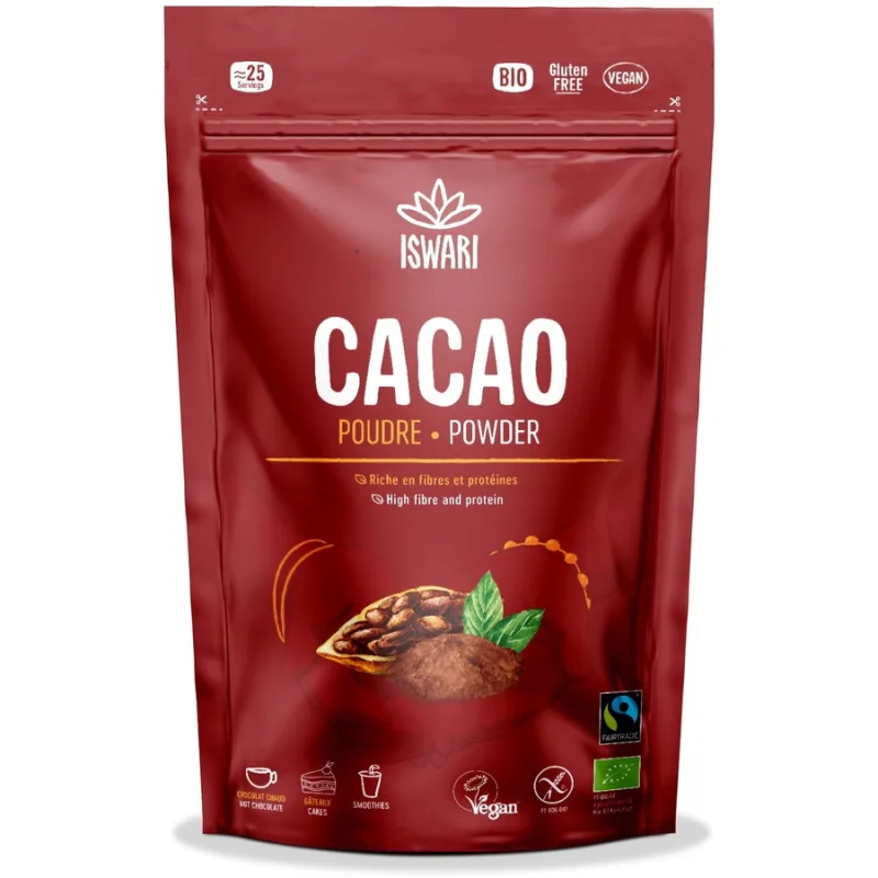 Pulbere de Cacao fara Gluten Ecologica/Bio 125g ISWARI — preț și oferte