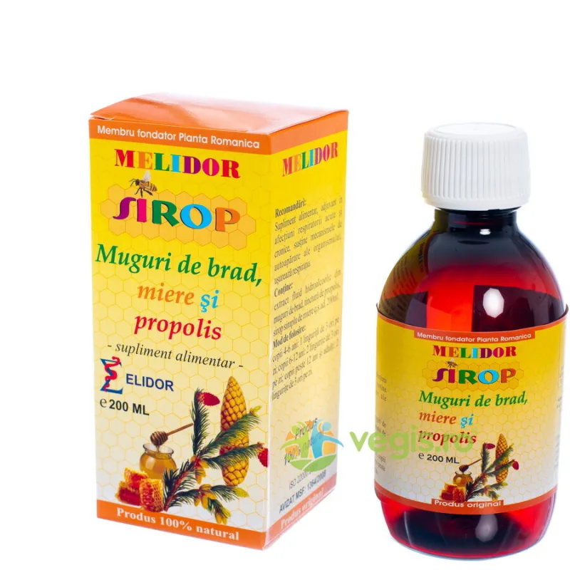 Sirop din Muguri de Brad, Miere si Propolis 200ml ELIDOR — preț și oferte