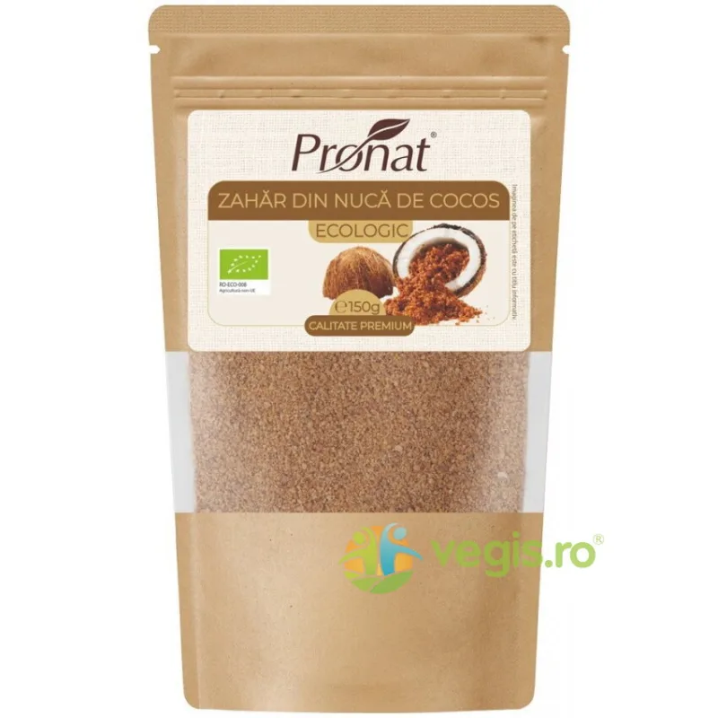 Zahar din Nuca de Cocos Ecologic/Bio 150g PRONAT — preț și oferte