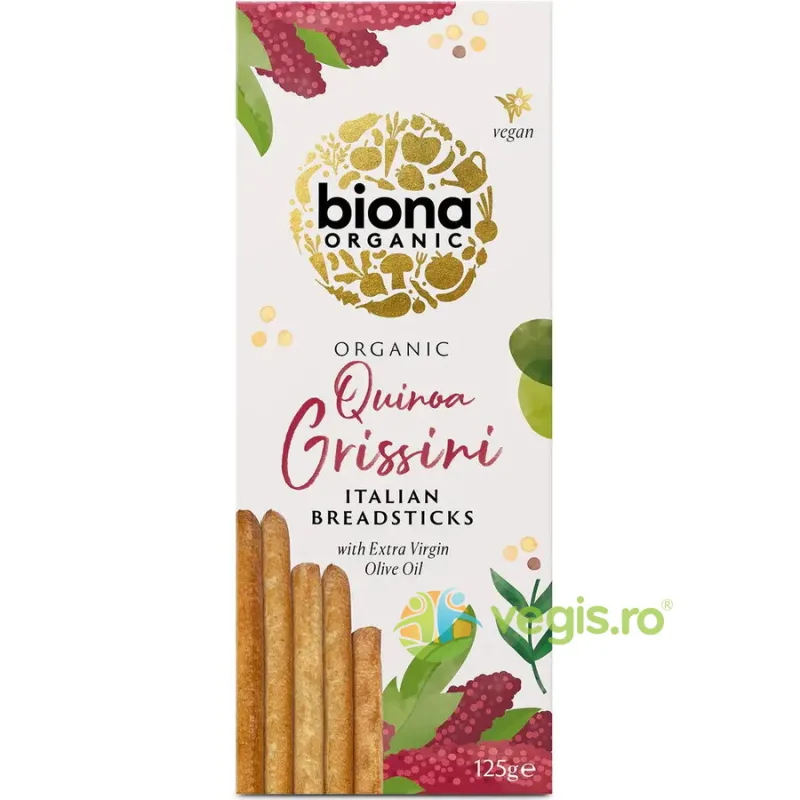 Grisine cu Quinoa si Ulei de Masline Ecologice/Bio 125g BIONA — preț și oferte