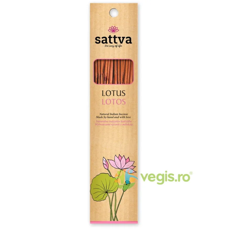 Betisoare Parfumate cu Lotus 30g (15buc) Sattva Ayurveda — preț și oferte