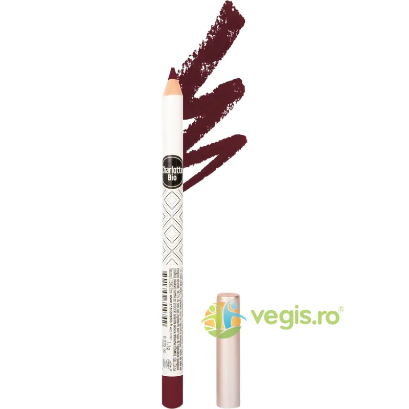 Creion Bio Contur Buze Violet Purpuriu cu Efect de Lunga Durata cu Jojoba si Ceara Vegetala 1.1g CHARLOTTE BIO — preț și oferte