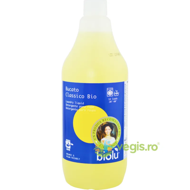 Detergent Lichid pentru Rufe Albe si Colorate Lamaie Ecologic/Bio 1L BIOLU — preț și oferte