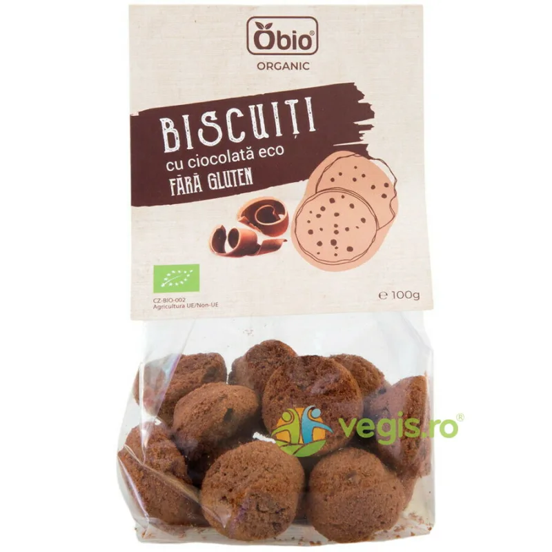 Biscuiti cu Ciocolata fara Gluten Ecologici/Bio 100g OBio — preț și oferte