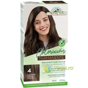 Vopsea de Par Permanenta fara Amoniac 4 - Castaniu 140ml