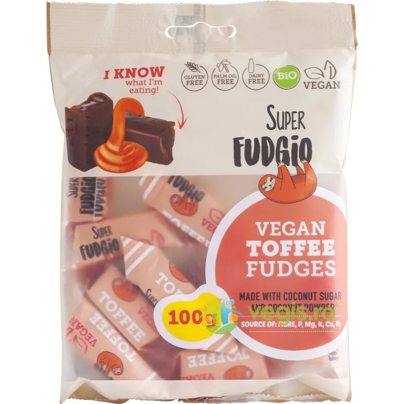 Caramele cu Aroma de Toffee Ecologice/Bio 100g SUPER FUDGIO — preț și oferte