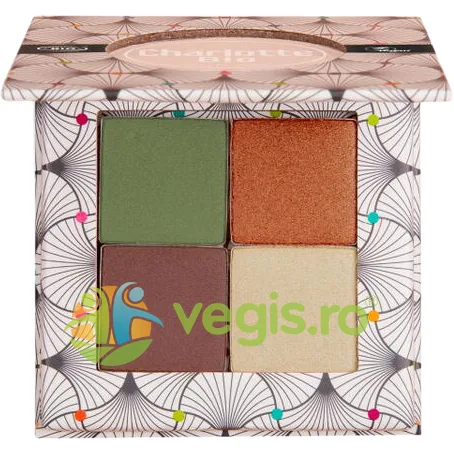 Fard de Pleoape Paleta 4 Culori Vegetal cu Acid Hialuronic si Extract de Castravete 5.6g CHARLOTTE BIO — preț și oferte