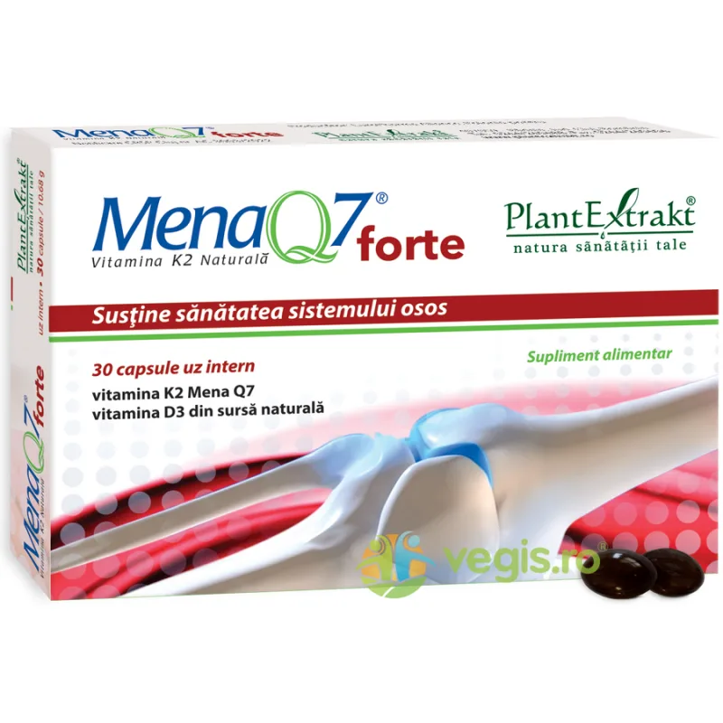Mena Q7 Forte Vitamina K2 Naturala 30cps PLANTEXTRAKT — preț și oferte