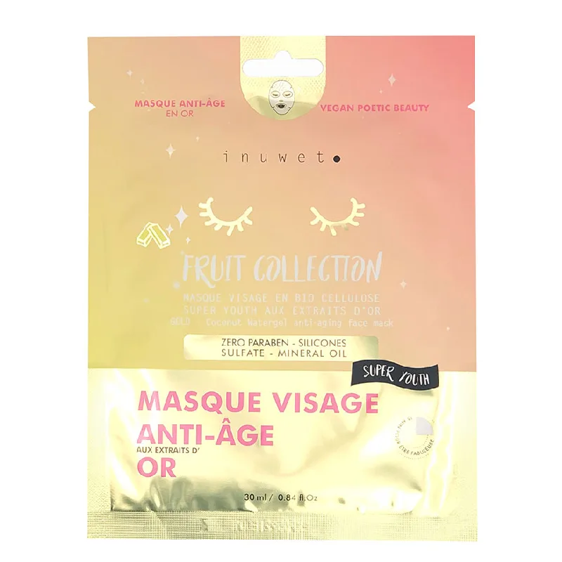Masca de fata anti-aging cu extract de aur, 30ml, Inuwet — preț și oferte