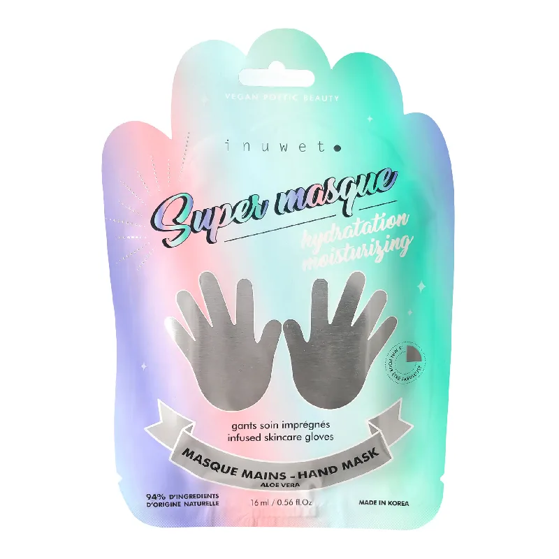 Masca hidratanta tip manusi pentru maini cu Aloe Vera, Super Masque, 16ml, Inuwet — preț și oferte