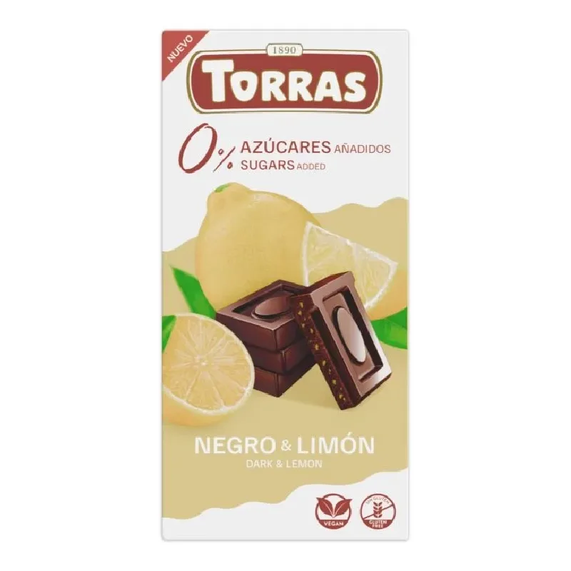 Ciocolata neagra cu lamaie, 75 g, Torras — preț și oferte