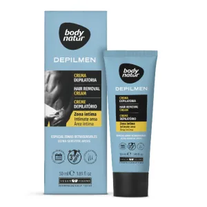 Crema depilatoare pentru barbati, zona intima masculina, 50ml, Body Natur