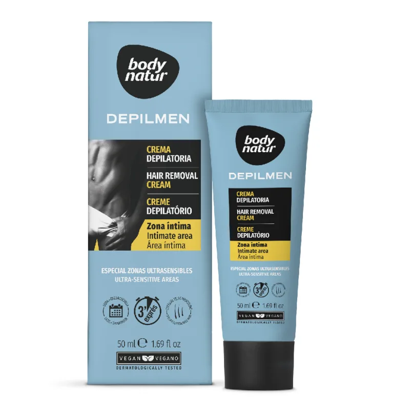 Crema depilatoare pentru barbati, zona intima masculina, 50ml, Body Natur — preț și oferte