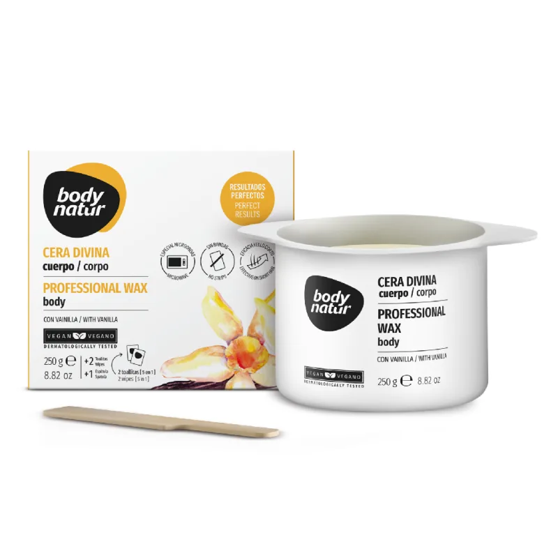 Ceara depilatoare pentru corp, cu parfum de Vanilie, 250g, Body Natur — preț și oferte