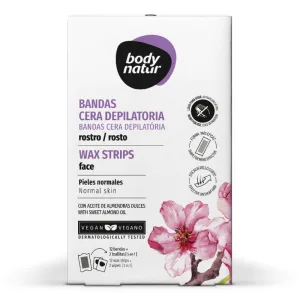 Benzi depilatoare pentru fata, 12 benzi+2 servetele post-epilare, Body Natur
