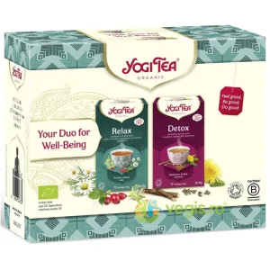 Pachet Detoxifiere: Ceai Detoxifiant Ecologic/Bio 17 plicuri + Ceai Calmant Ecologic/Bio 17 plicuri