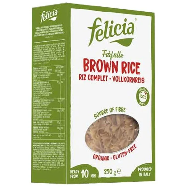 Farfalle din Orez Integral Ecologice/Bio 250g FELICIA — preț și oferte