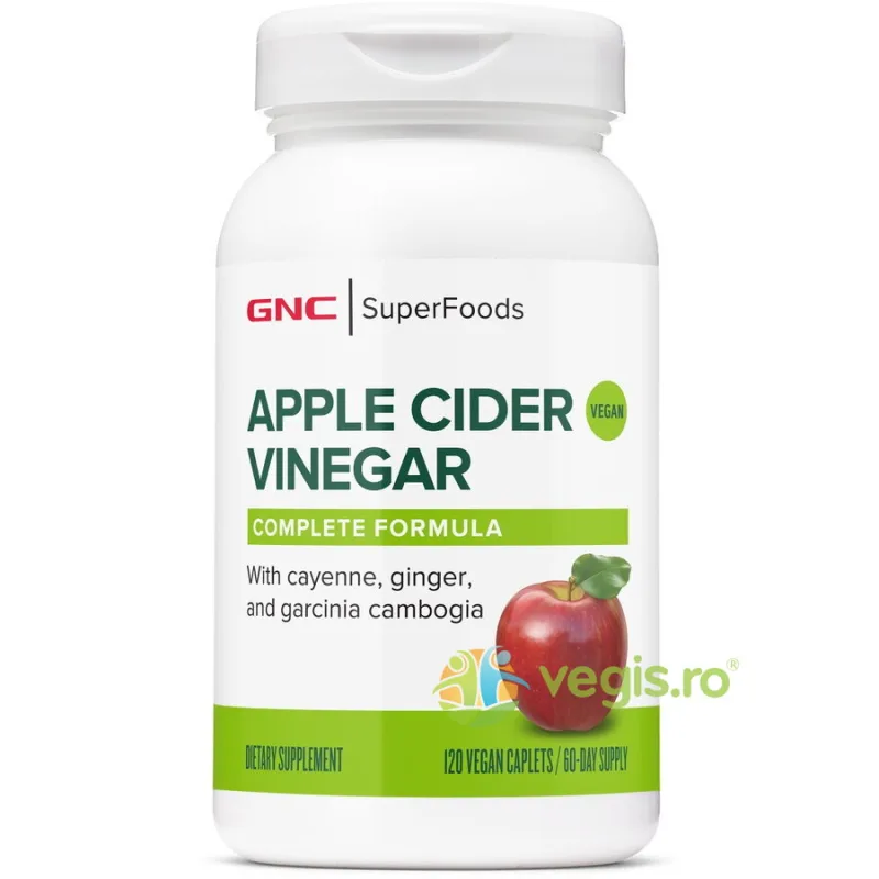 Otet din Cidru de Mere Detox 120tb GNC — preț și oferte