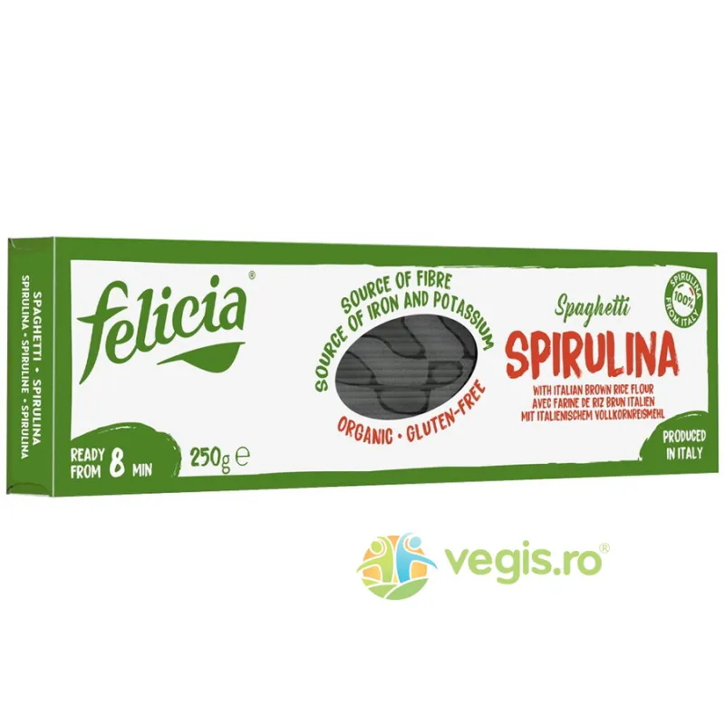 Spaghete din Faina de Orez Integral si Spirulina Ecologica/Bio 250g FELICIA — preț și oferte