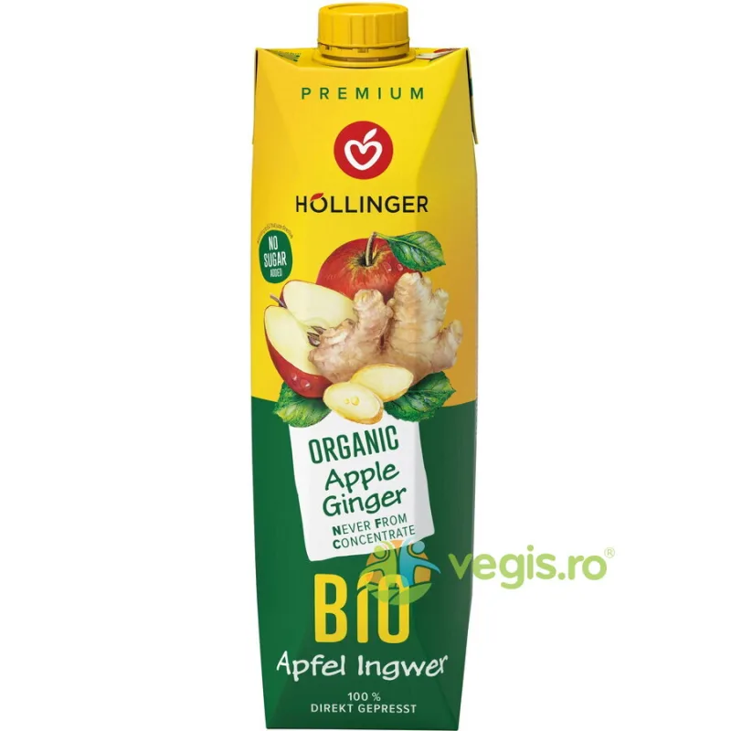 Suc de Mere cu Ghimbir Ecologic/Bio 1L HOLLINGER — preț și oferte