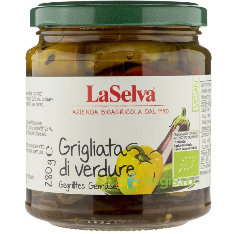 Legume la Gratar in Ulei Ecologice/Bio 280g LASELVA — preț și oferte
