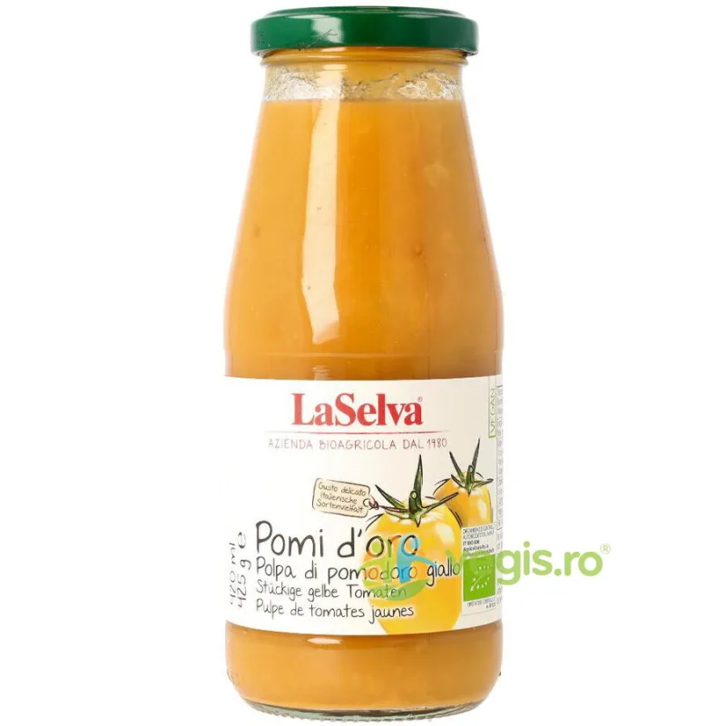Piure de Rosii Galbene Ecologic/Bio 425g LASELVA — preț și oferte