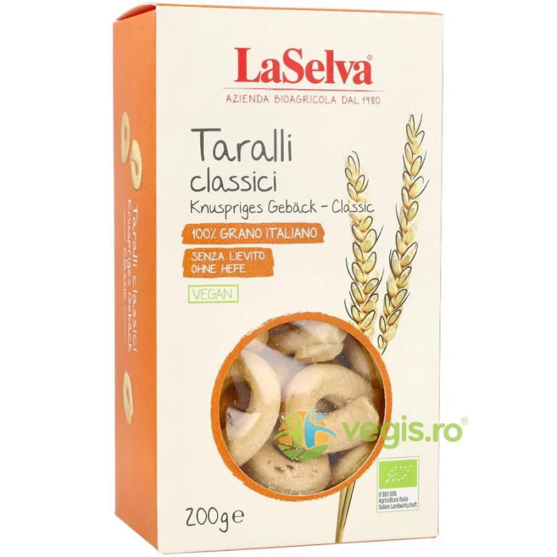 Covrigei Taralli Clasici Ecologic/Bio 200g LASELVA — preț și oferte