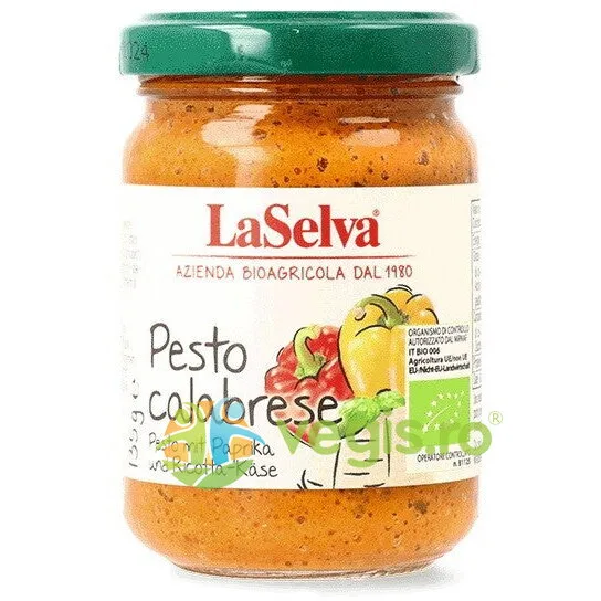 Pesto Calabrese din Ardei Dulce Ecologic/Bio 135g LASELVA — preț și oferte