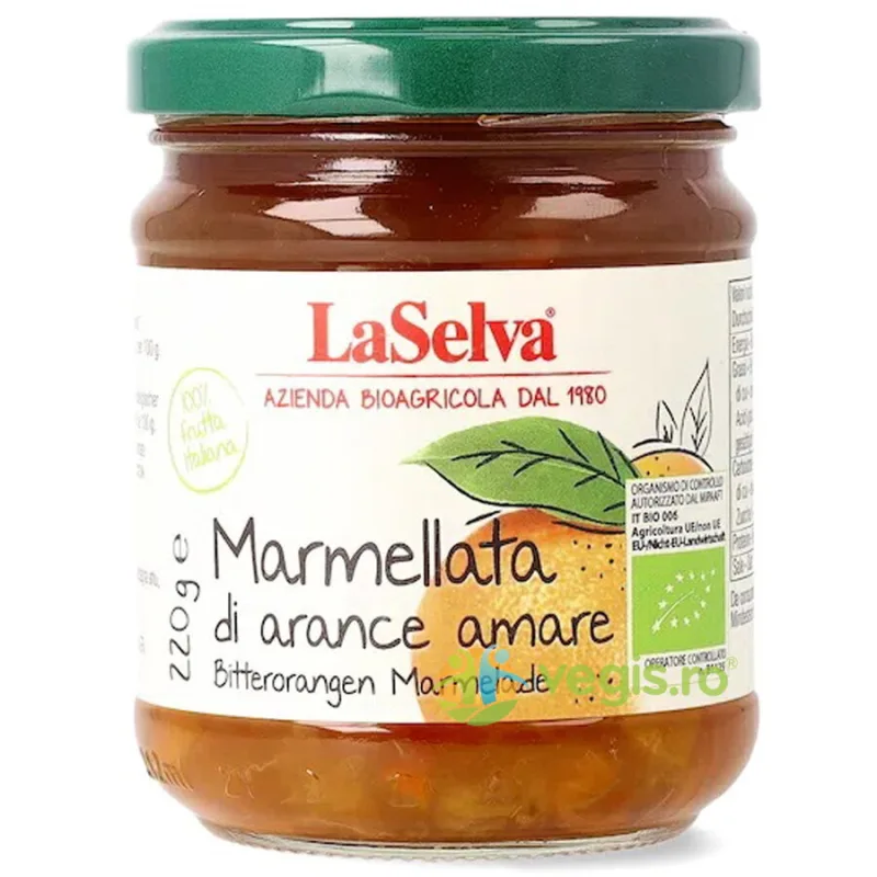 Marmelada din Portocale Amare Ecologica/Bio 220g LASELVA — preț și oferte