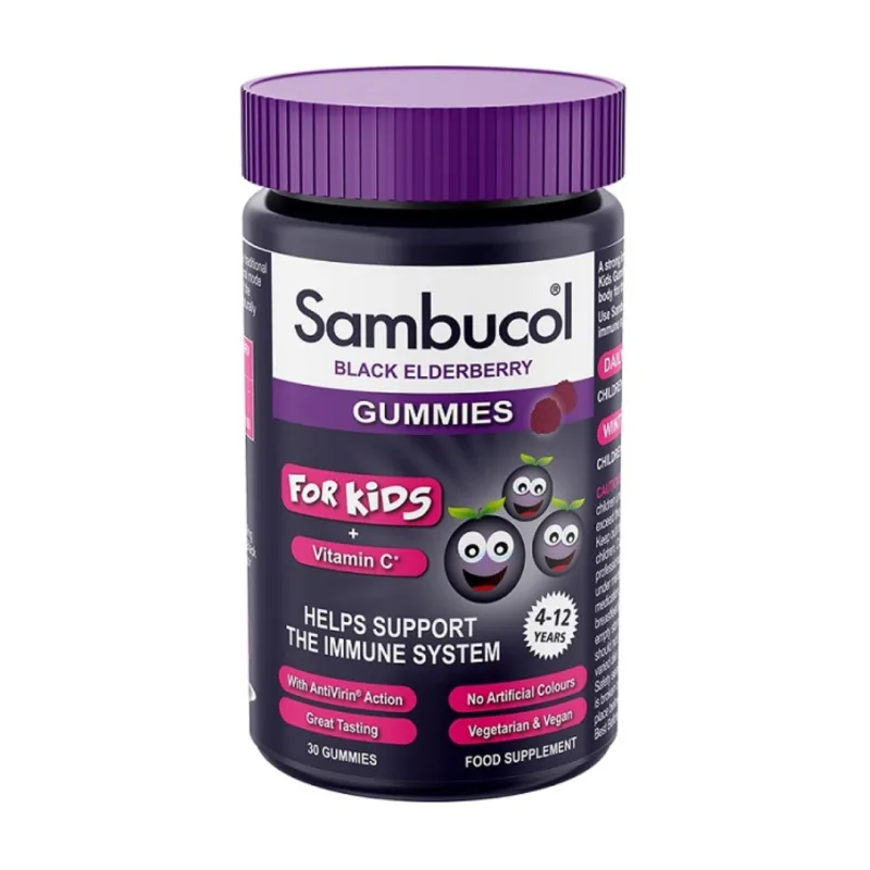Jeleuri cu extract de soc si vitamina C pentru copii, 30 bucati, Sambucol — preț și oferte