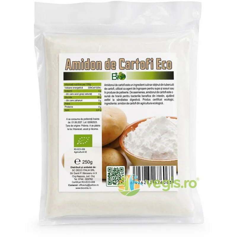 Amidon de Cartofi Ecologic/Bio 250g Deco Italia — preț și oferte