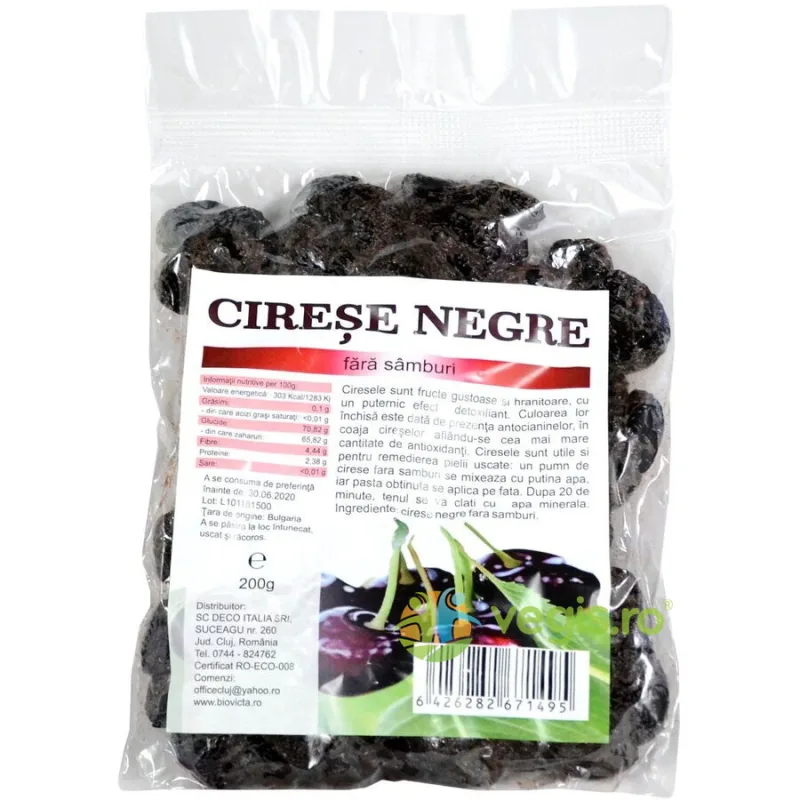 Cirese Negre Uscate fara Samburi 200g Deco Italia — preț și oferte