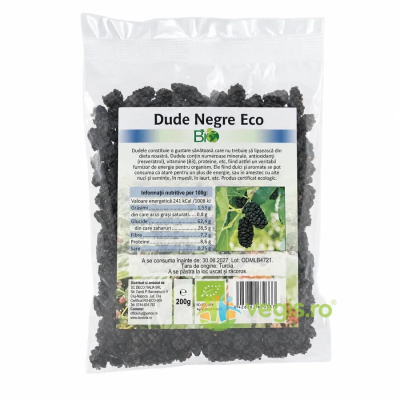 Dude Negre Uscate Ecologice/Bio 200g Deco Italia — preț și oferte