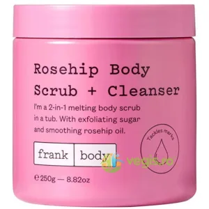 Exfoliant + Cleanser 2in1 pentru Corp cu Zahar si Ulei de Macese 250g