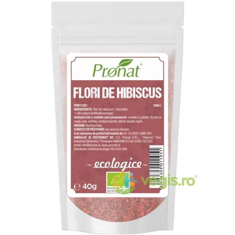 Flori de Hibiscus Maruntite Ecologice/Bio 40g PRONAT — preț și oferte