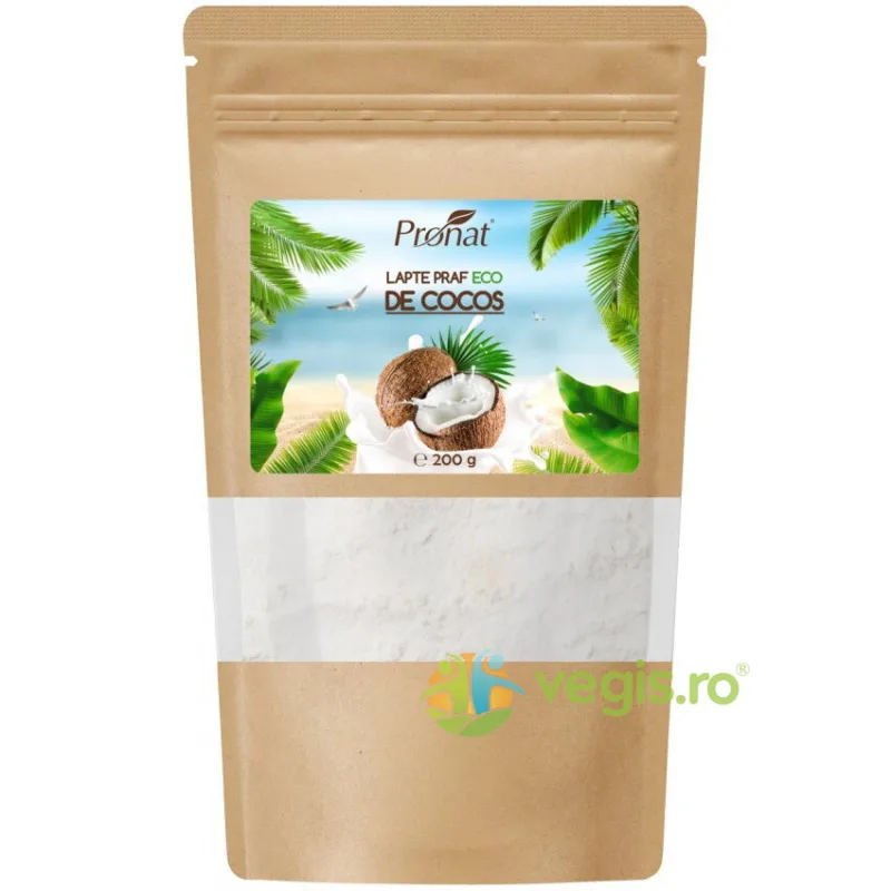 Lapte Praf de Cocos Ecologic/Bio 200g PRONAT — preț și oferte