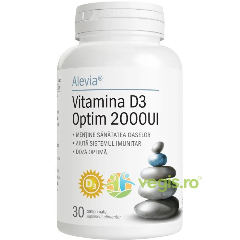 Vitamina D3 Optim 2000UI 30cpr Cadou — preț și oferte