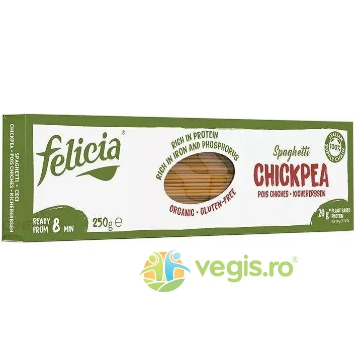 Spaghete din Naut fara Gluten Ecologice/Bio 250g FELICIA — preț și oferte