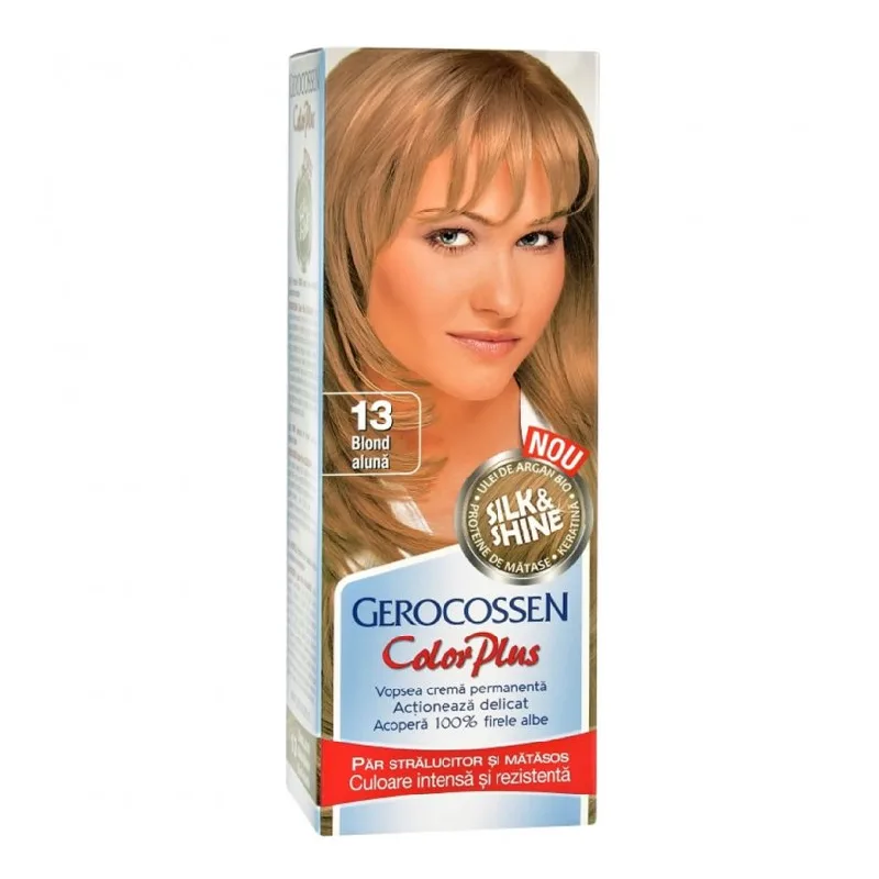Vopsea de par Silk&Shine, 13 Blond Aluna, 50ml, Gerocossen — preț și oferte