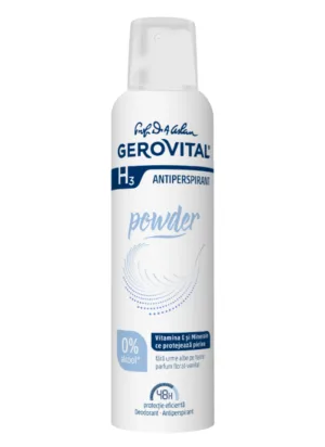 Deodorant antiperspirant Powder Gerovital H3, Farmec | 150 ml