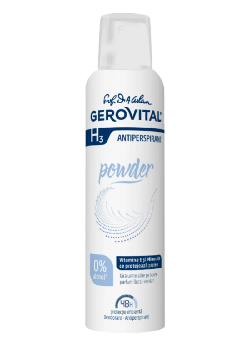 Deodorant antiperspirant Powder Gerovital H3, Farmec | 150 ml — preț și oferte