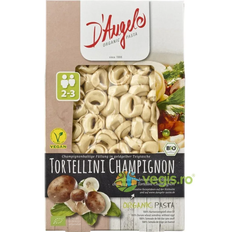 Tortellini cu Umplutura de Ciuperci Ecologice/Bio 250g DANGELO — preț și oferte