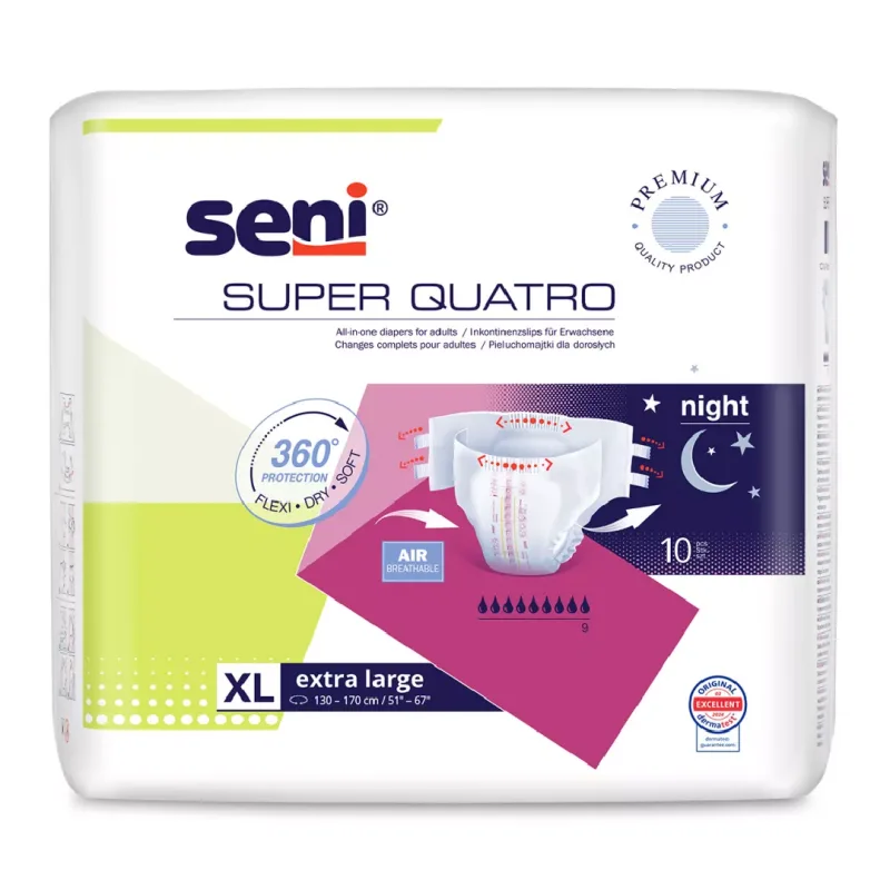 Scutece Super Quatro Extra Large, 10 bucati, Seni — preț și oferte